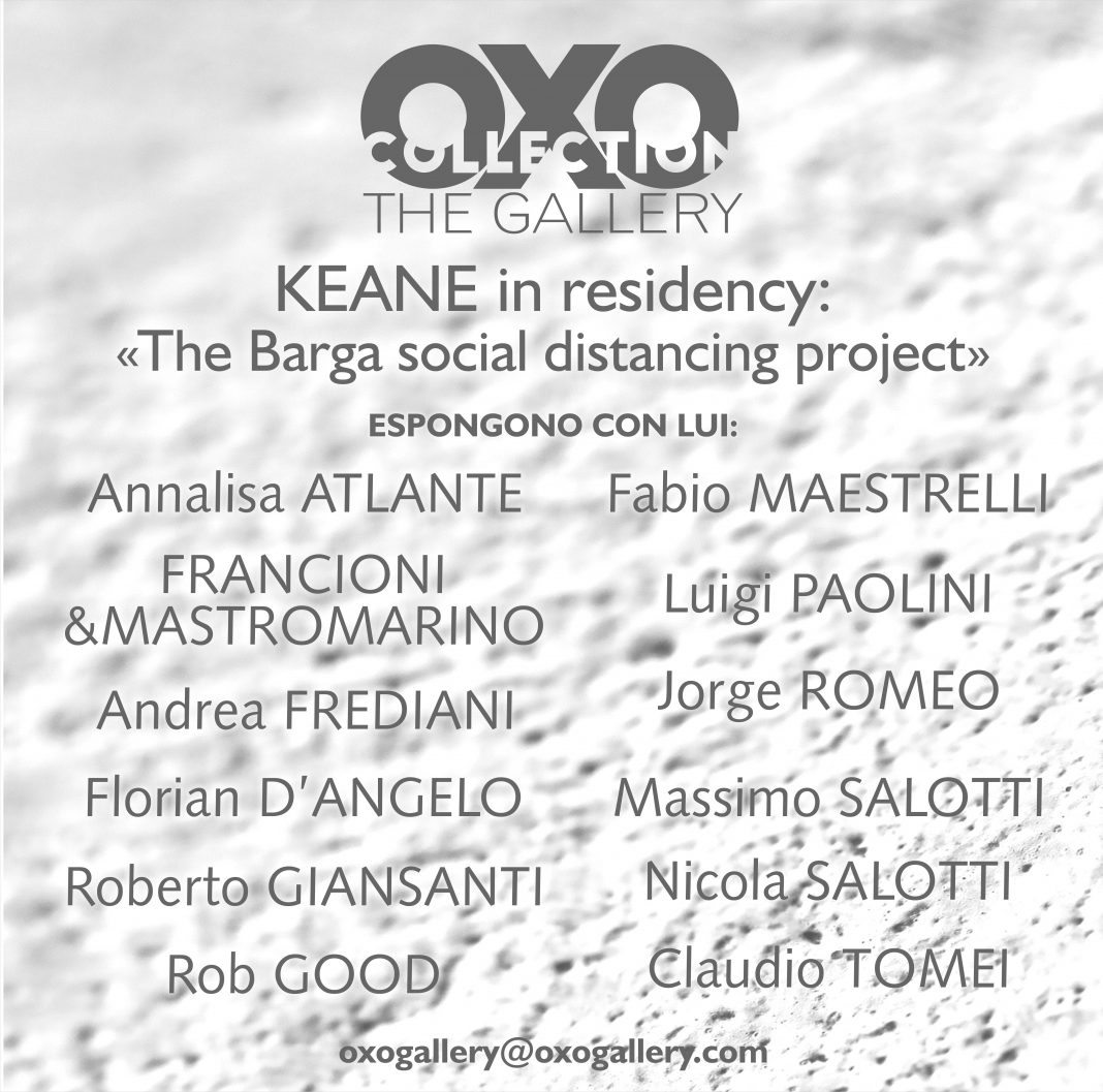 KEANE in residency – The Barga social distancing project + 12 artistshttps://www.exibart.com/repository/media/formidable/11/OXO-CARTELLO-MOSTRA-2020-fb-1068x1057.jpg