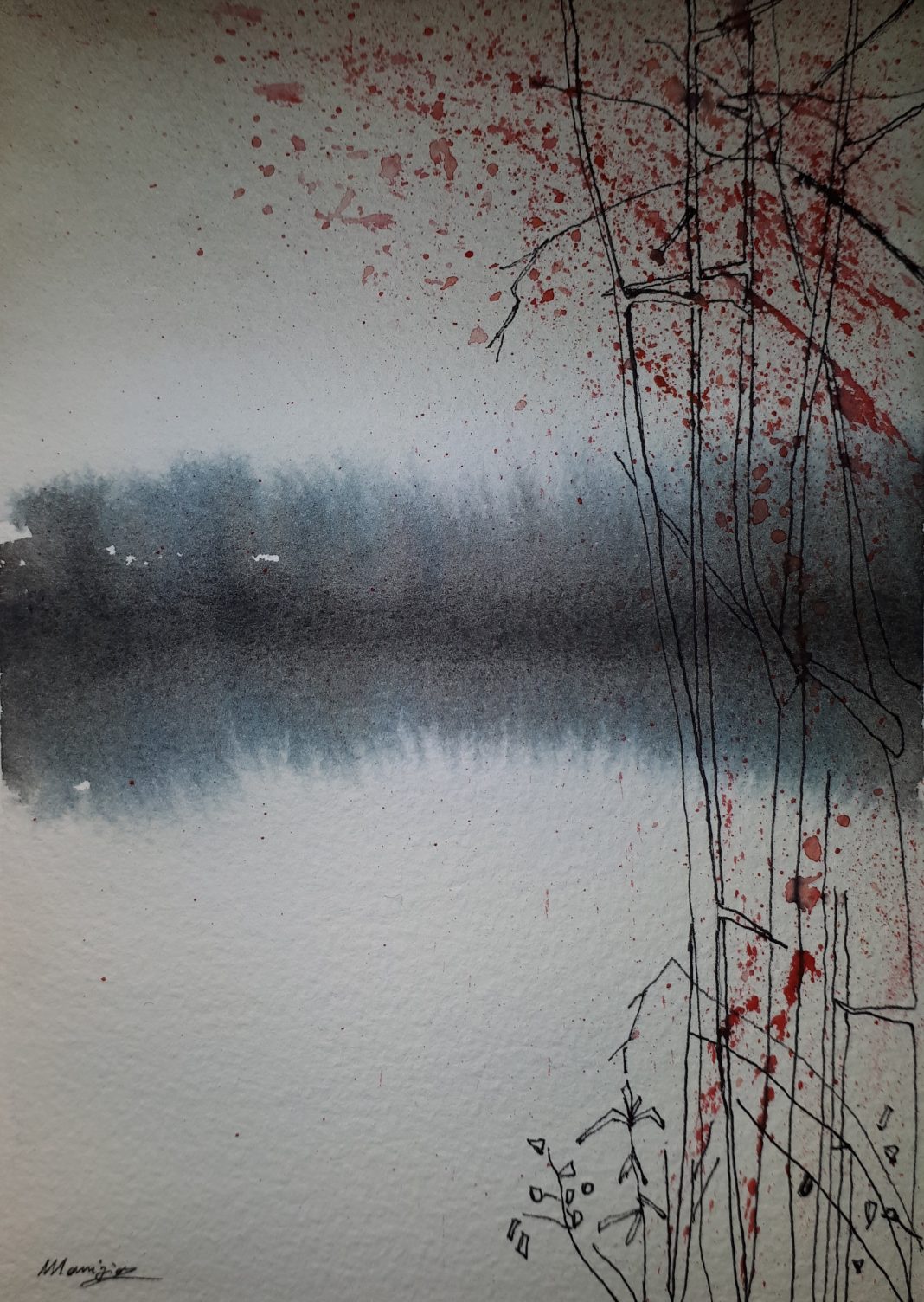 Mario Lamma / Maurizio Tangerini – Momenti dilatatihttps://www.exibart.com/repository/media/formidable/11/Studio-Cenacchi-Maurizio-Tangerini-Stagno-con-alberi-con-le-foglie-rosse-dautunno-cm-20-x-14-1068x1504.jpg