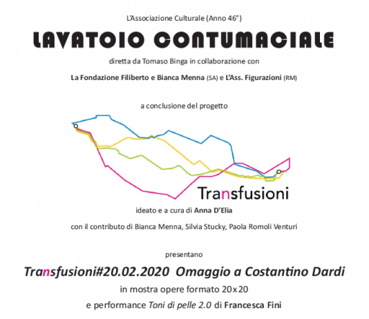 Transfusioni #20.02.2020:  Omaggio a Costantino Dardi