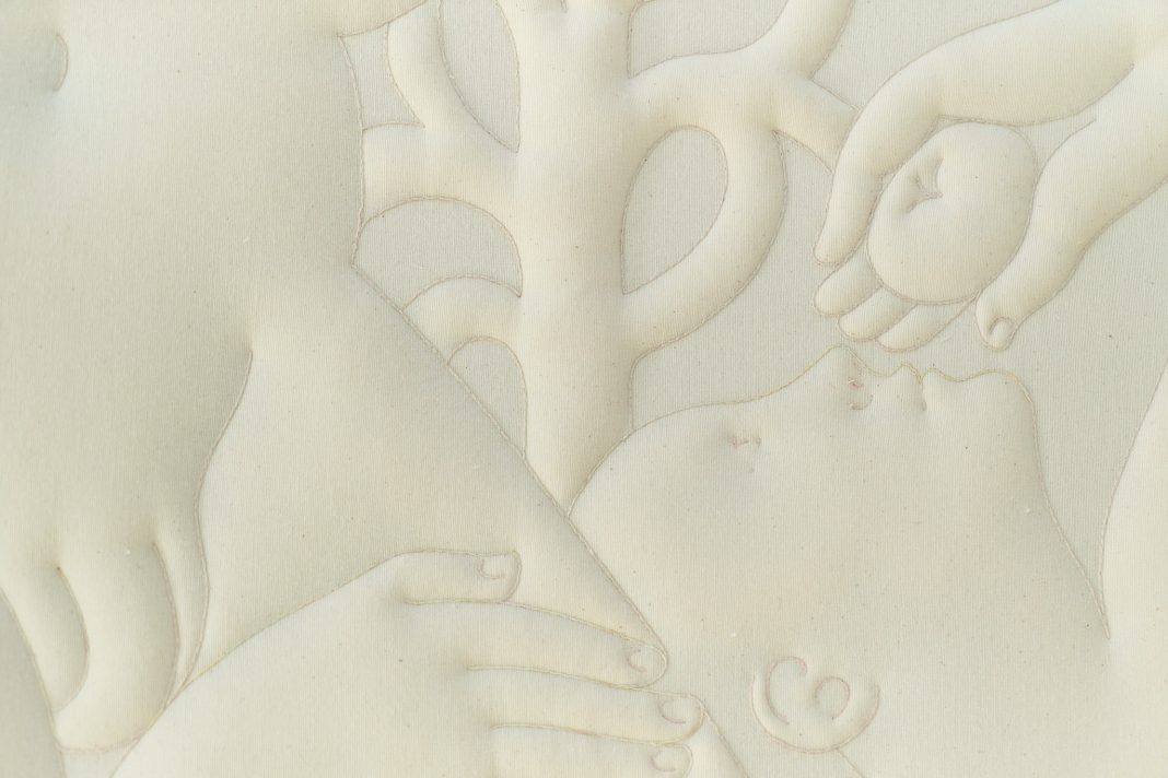 Eliska Konecna – You were never promised a happy lifehttps://www.exibart.com/repository/media/formidable/11/img/056/Eliska-Konecna-A-Gift-of-Succulent-Fruit-2025-detail-cotton-embroidery-wooden-frame-96-x-59-cm_horizontal-1068x712.jpg