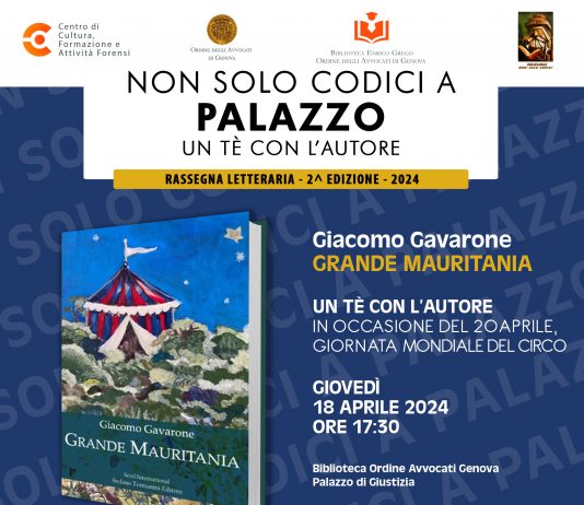 Giacomo Gavarone presenta Grande Mauritania a Non solo Codici a Palazzo – Un tè con l’autore