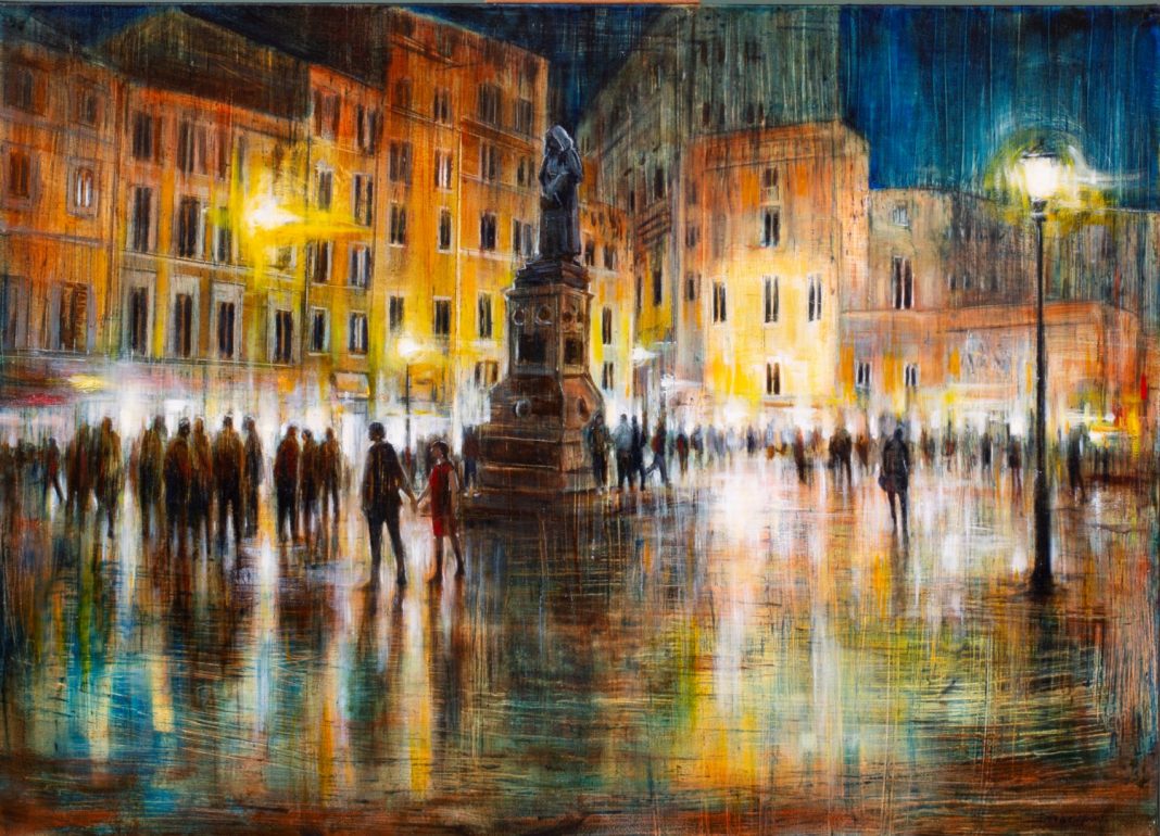 Mariarosaria Stigliano – Urbis somniahttps://www.exibart.com/repository/media/formidable/11/img/0cb/CAMPO-DEI-FIORI-2025-olio-pigmenti-e-smalti-su-tela-cm-50x70-1068x770.jpg