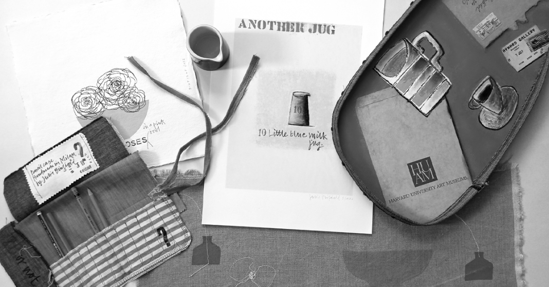 Julia Binfield / su carta, stoffa, legno ..https://www.exibart.com/repository/media/formidable/11/img/0cf/Imm-evento-JB-1200x628-BN-1068x559.png