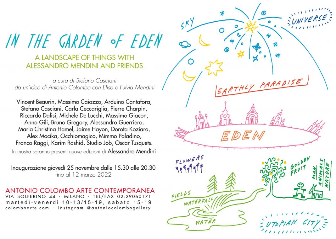 In the Garden of Eden. A landscape of things with Alessandro Mendini and friendshttps://www.exibart.com/repository/media/formidable/11/img/167/Invito-In-the-Garden-of-Eden.-A-landscape-of-things-with-Alessandro-Mendini-and-frieds-ALTA-1068x762.jpg
