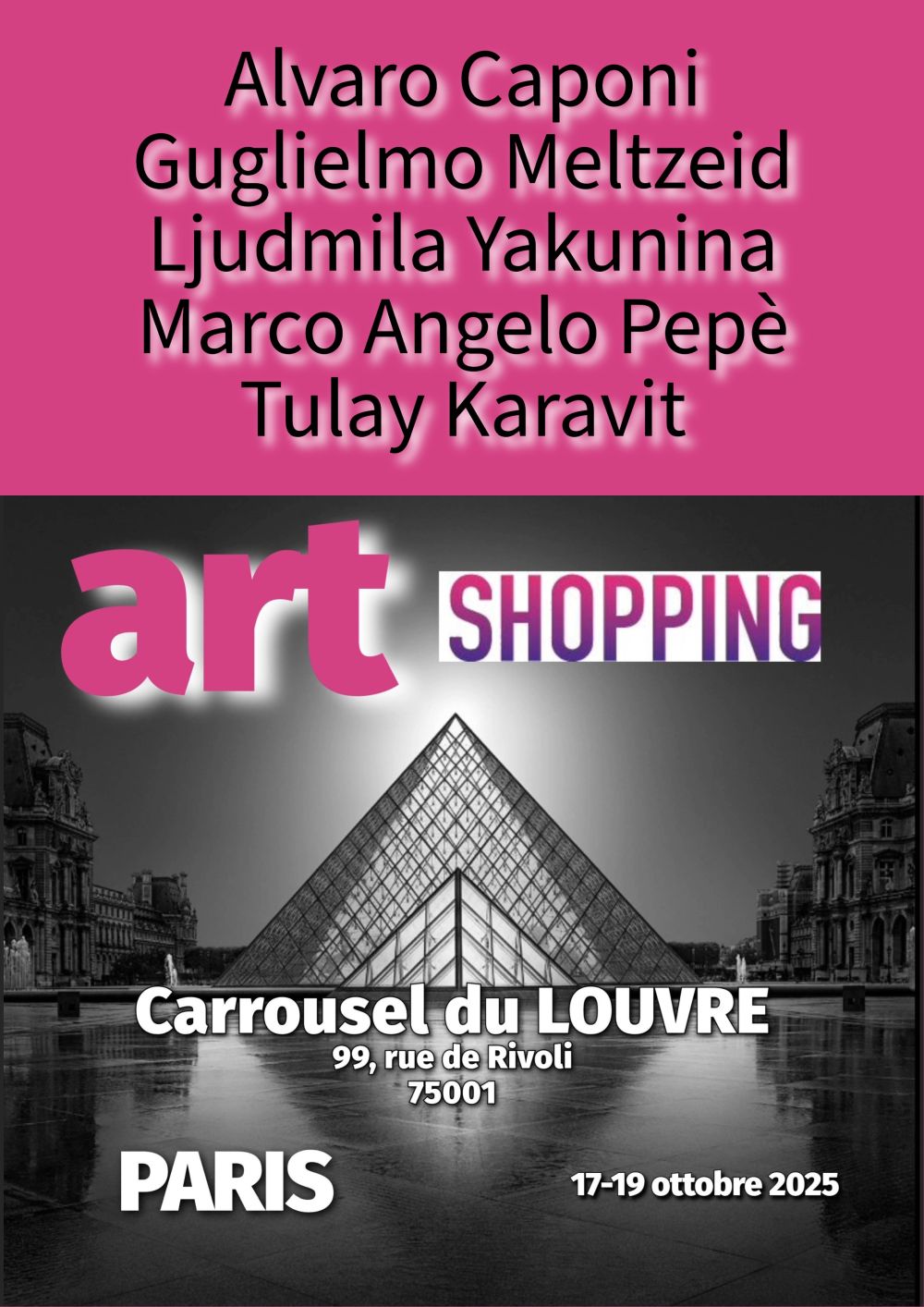 Art Shopping 2025https://www.exibart.com/repository/media/formidable/11/img/1a5/LOCANDINA-5-ARTISTI-LOUVRE-2025-leggero-1.jpg