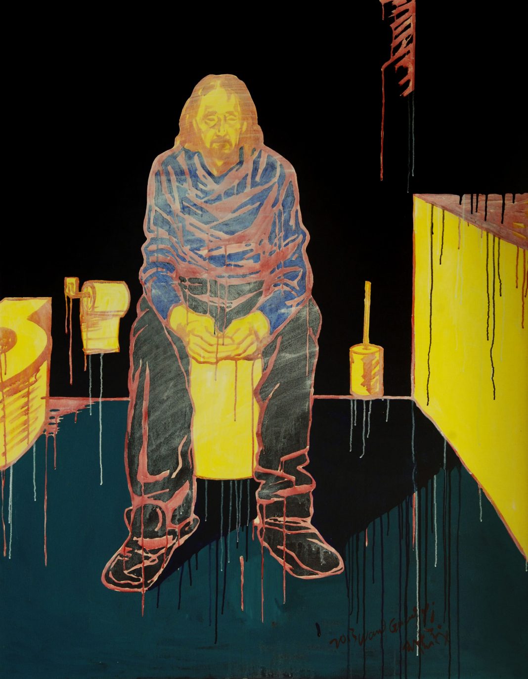 Wang Guangyi – Obscured existencehttps://www.exibart.com/repository/media/formidable/11/img/1a7/02Wang-Guangy_Daily-Life-No.2-2013-180x140cm-arylic-on-canvas-1068x1373.jpg