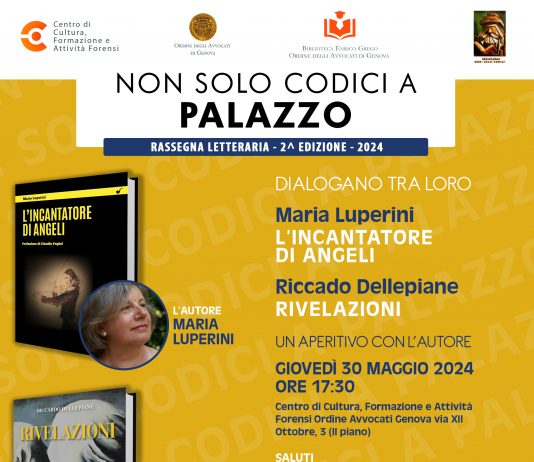 Doppio appuntamento per Non solo Codici a Palazzo – Un aperitivo con l’autore: Maria Luperini e Riccardo Dellepiane