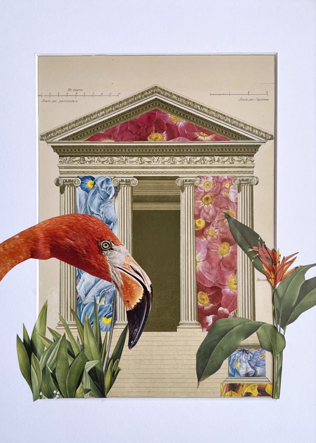 Le Sauvage Décorateur – Natural Antiquitieshttps://www.exibart.com/repository/media/formidable/11/img/23e/Le-Sauvage-Décorateur_-Tempio-con-fenicottero-2023-1068x1497.jpg