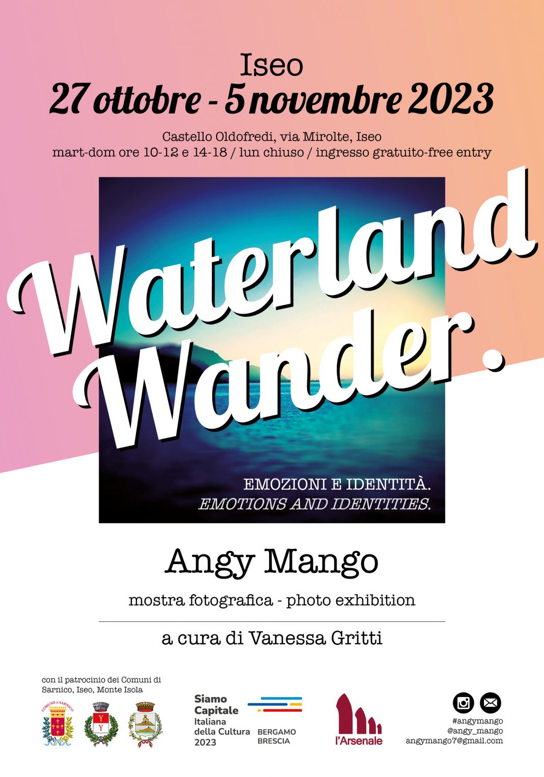 Angy Mango – Waterland Wander. Emozioni e identità.https://www.exibart.com/repository/media/formidable/11/img/260/poster70x100_Iseo_2023-10-18-1068x1526.jpg
