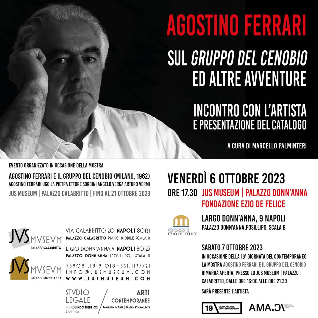 Agostino Ferrari – Sul Gruppo del Cenobio e altre avventurehttps://www.exibart.com/repository/media/formidable/11/img/26d/INVITO-AGOSTINO-FERRARI-SUL-GRUPPO-DEL-CENOBIO-7-8-OTTOBRE-2023-1068x1068.jpg