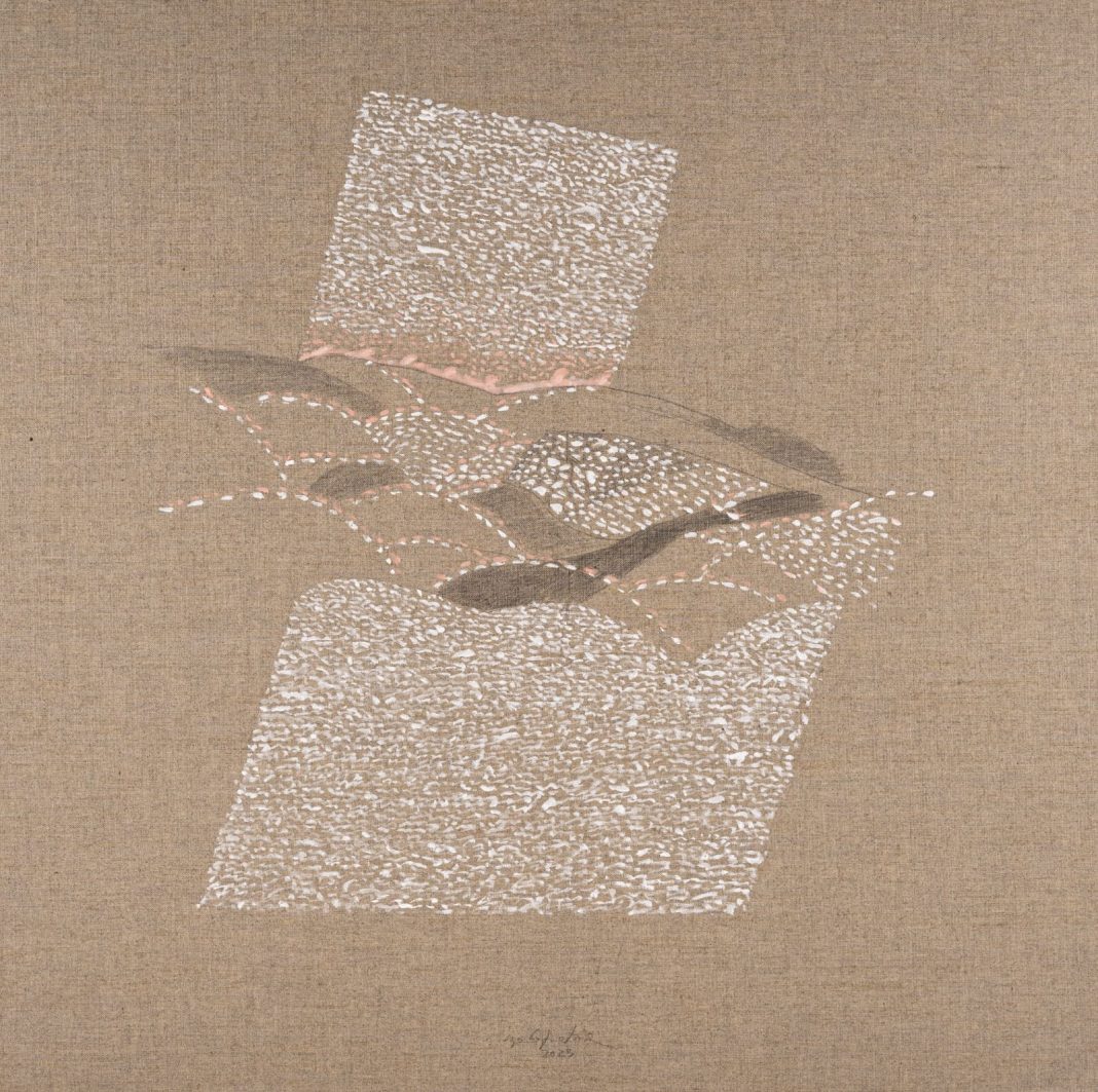 Ugo La Pietra – Territori e Itinerarihttps://www.exibart.com/repository/media/formidable/11/img/2af/Ugo-La-Pietra-Itinerari-2023-acrilico-e-matita-su-tela-di-lino-60-x-60-cm-1068x1063.jpeg