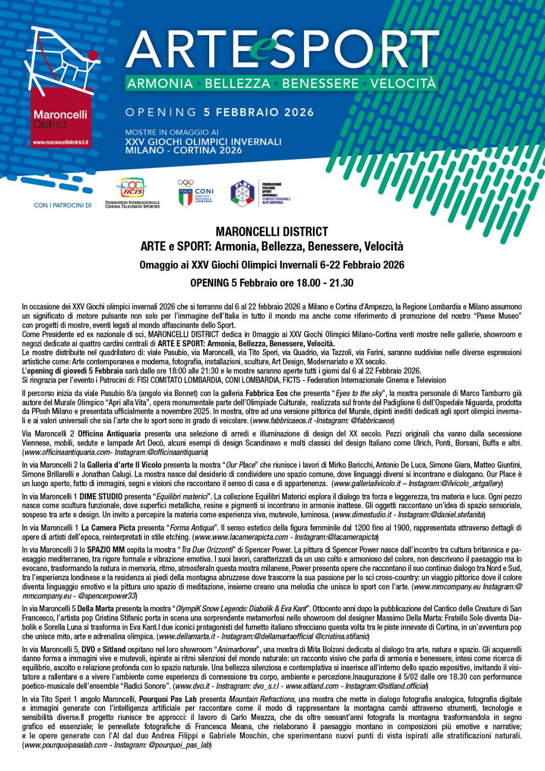 Arte e Sport: Armonia, Bellezza, Benessere, Velocitàhttps://www.exibart.com/repository/media/formidable/11/img/2ca/OLIMPIADI-MILANO-CORTINA-2026-NEWSLETTER-PAG.-1-1068x1511.jpg