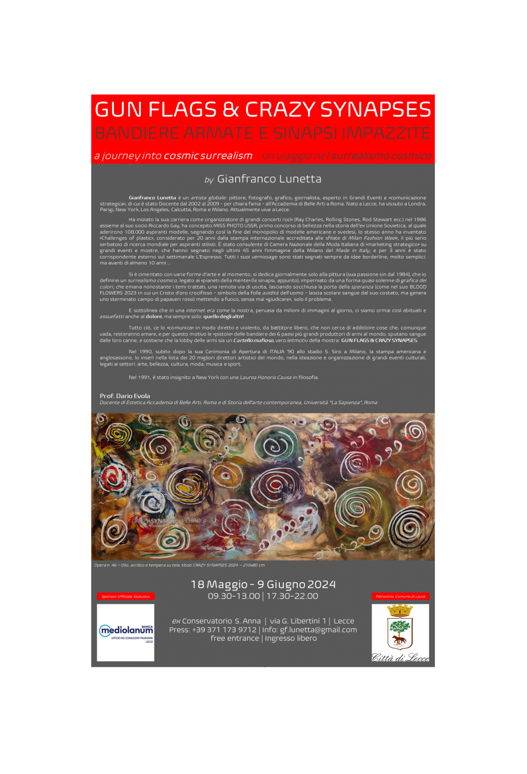 GUN FLAGS & CRAZY SYNAPSEShttps://www.exibart.com/repository/media/formidable/11/img/2d1/GIL-Locandina-Mostra-1068x1569.png