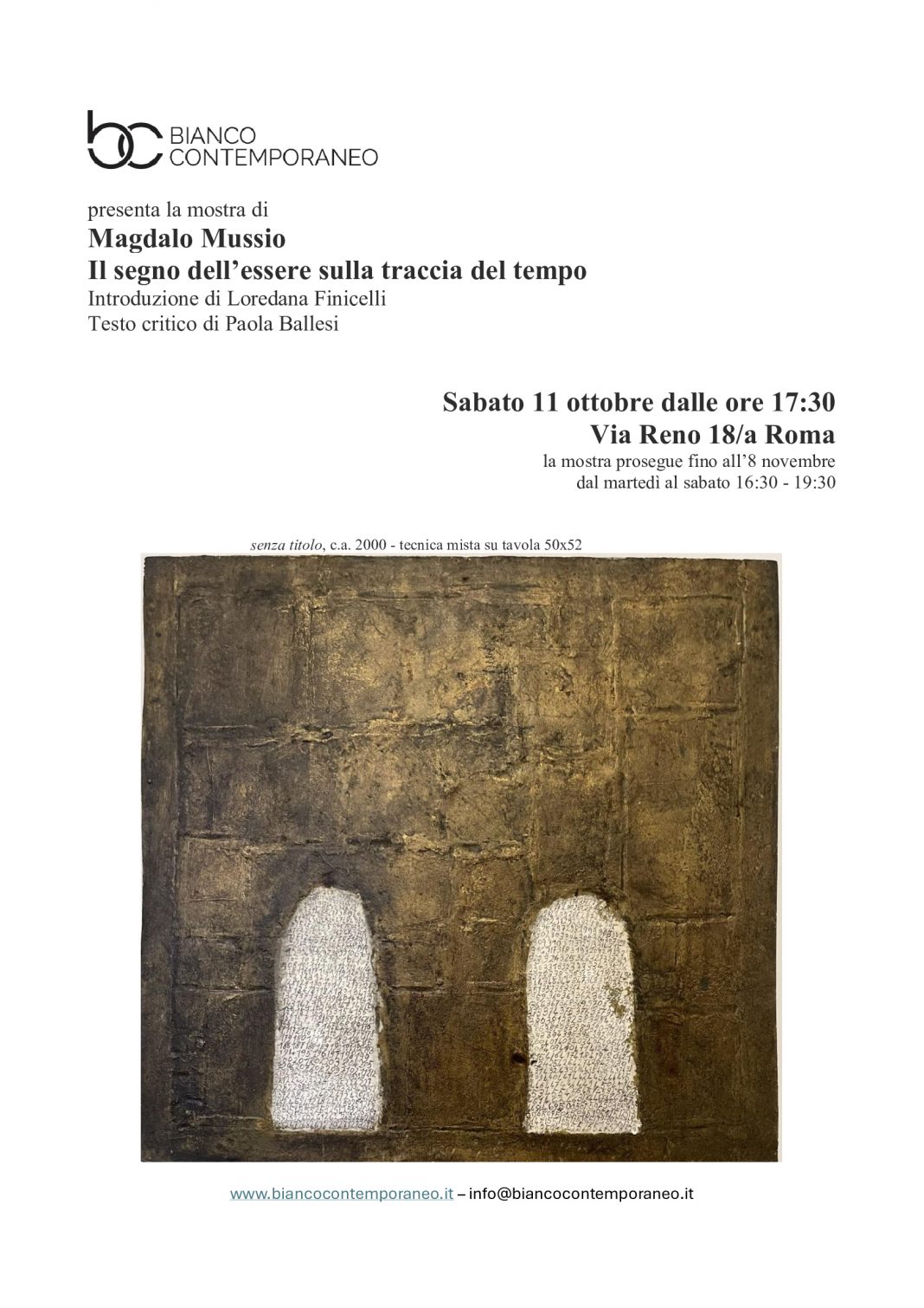 Magdalo Mussio – Il segno dell’essere sulla traccia del tempohttps://www.exibart.com/repository/media/formidable/11/img/304/invito-1-1068x1510.jpg
