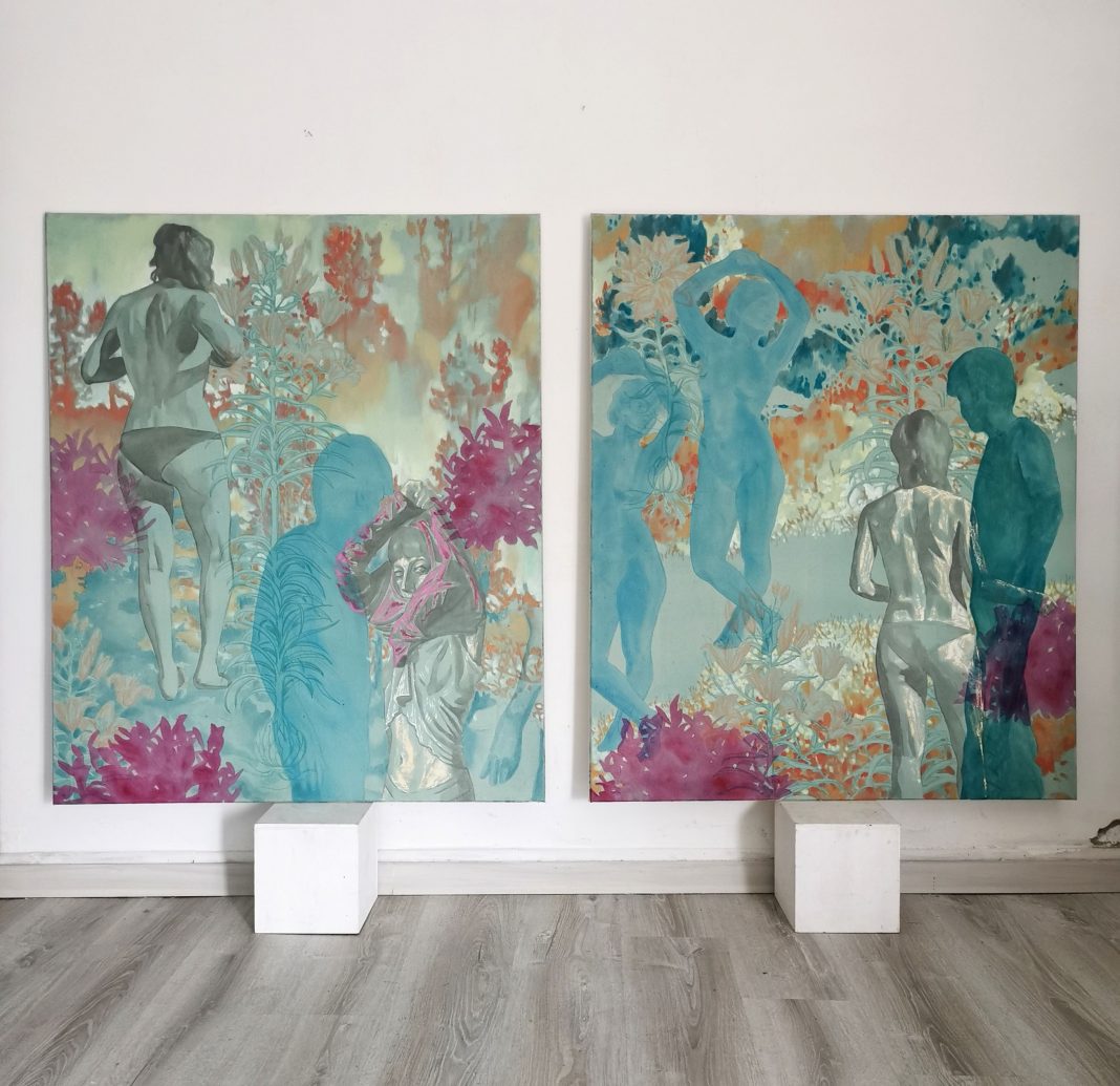 Gianluca Capozzi / Elisa Zadi – La donna e due dimensionihttps://www.exibart.com/repository/media/formidable/11/img/308/Elisa-Zadi-Lilium-Cruentum-i-e-II-2024-olio-da-pigmento-e-pastello-su-tessuto-cm-120x100-ciascuno-1068x1035.jpg