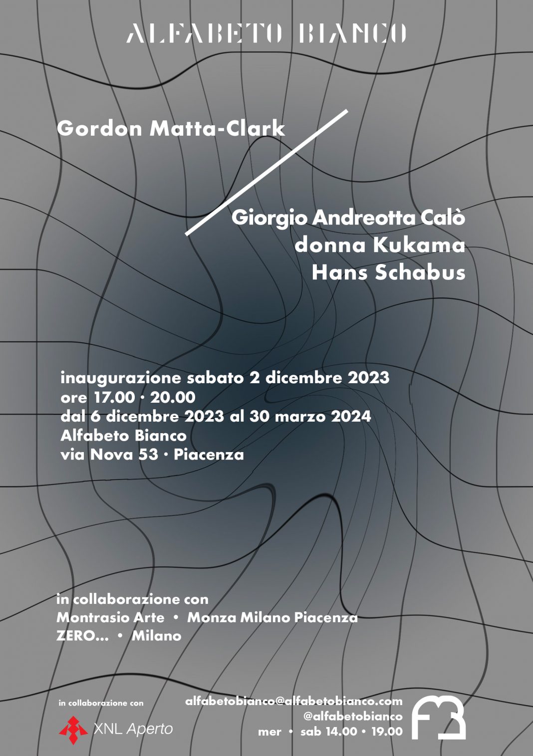 Gordon Matta-Clark / Giorgio Andreotta Calò / donna Kukama / Hans Schabushttps://www.exibart.com/repository/media/formidable/11/img/35b/AB_INVITO_GMC_HS_DK_GAC-1068x1515.jpg