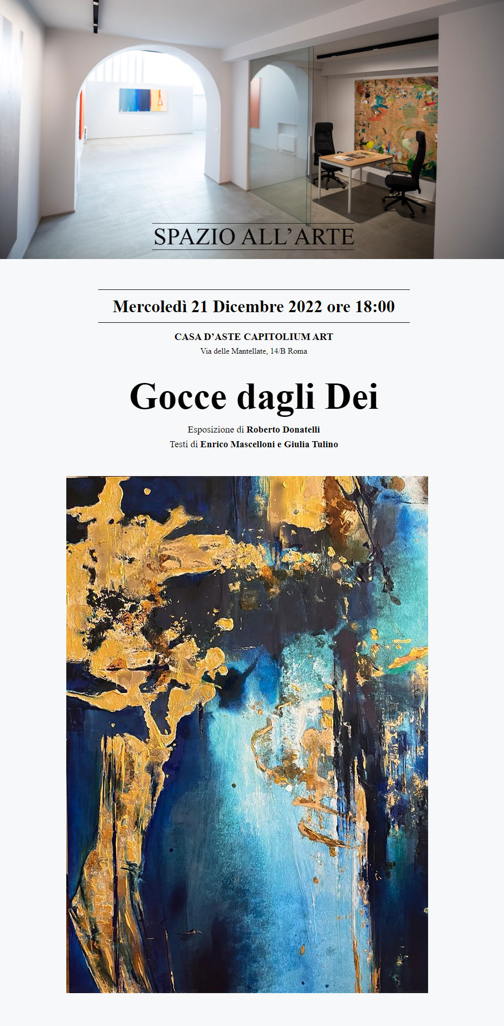 Roberto Donatelli – Gocce dagli Deihttps://www.exibart.com/repository/media/formidable/11/img/3d7/Capitolium-Art-Spazio-allArte-Donatelli-opening-21-dicembre-2022-copia.jpg
