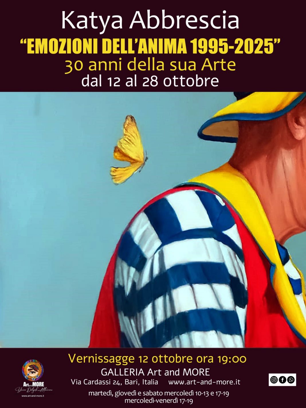 Katya Abbrescia – Emozioni dell’Anima 1995 – 2025https://www.exibart.com/repository/media/formidable/11/img/418/Locandina_EMOZIONI-DELL’ANIMA-1068x1424.jpg