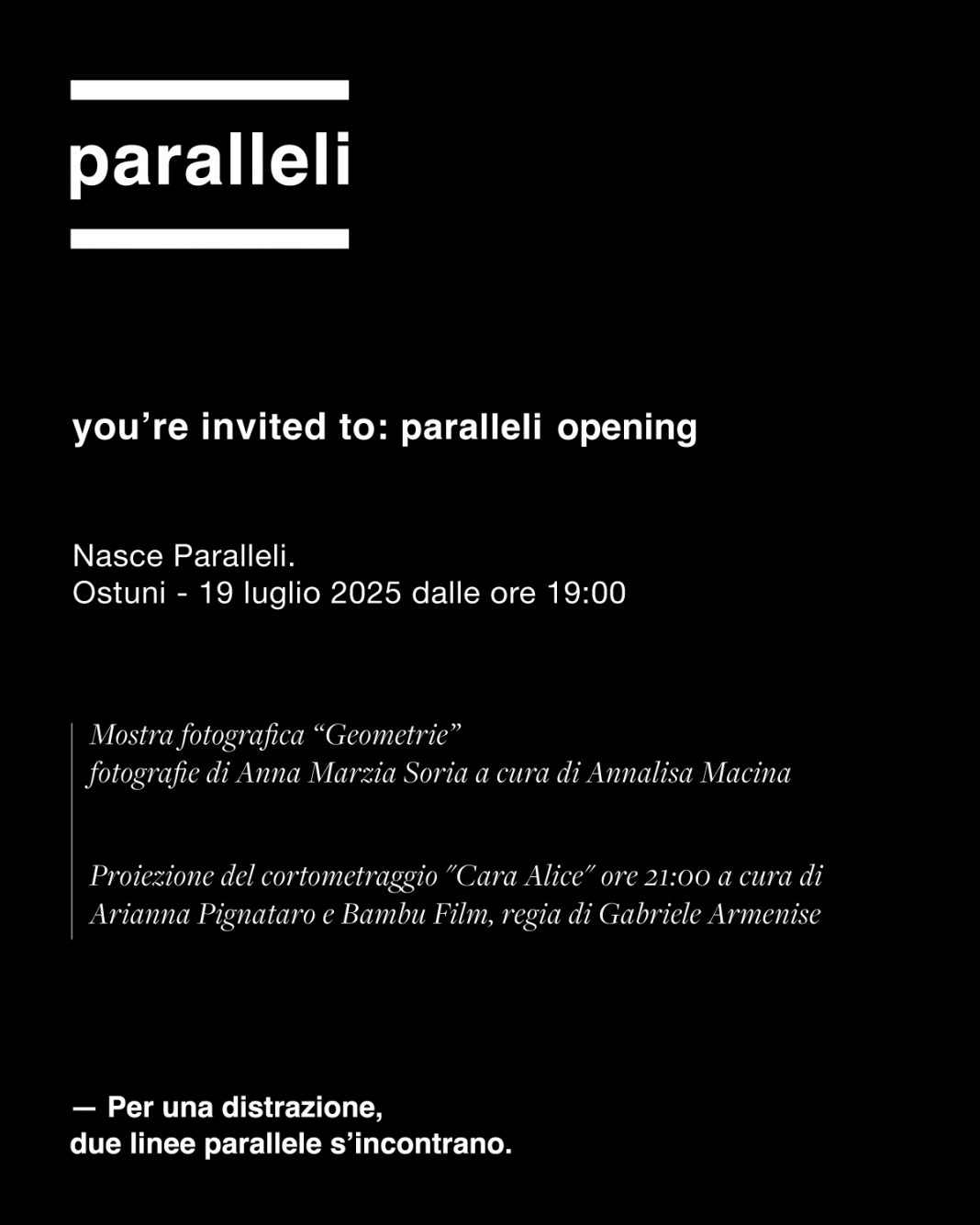 Parallali Openinghttps://www.exibart.com/repository/media/formidable/11/img/46c/Paralleli-Invite-POST-1068x1335.jpg