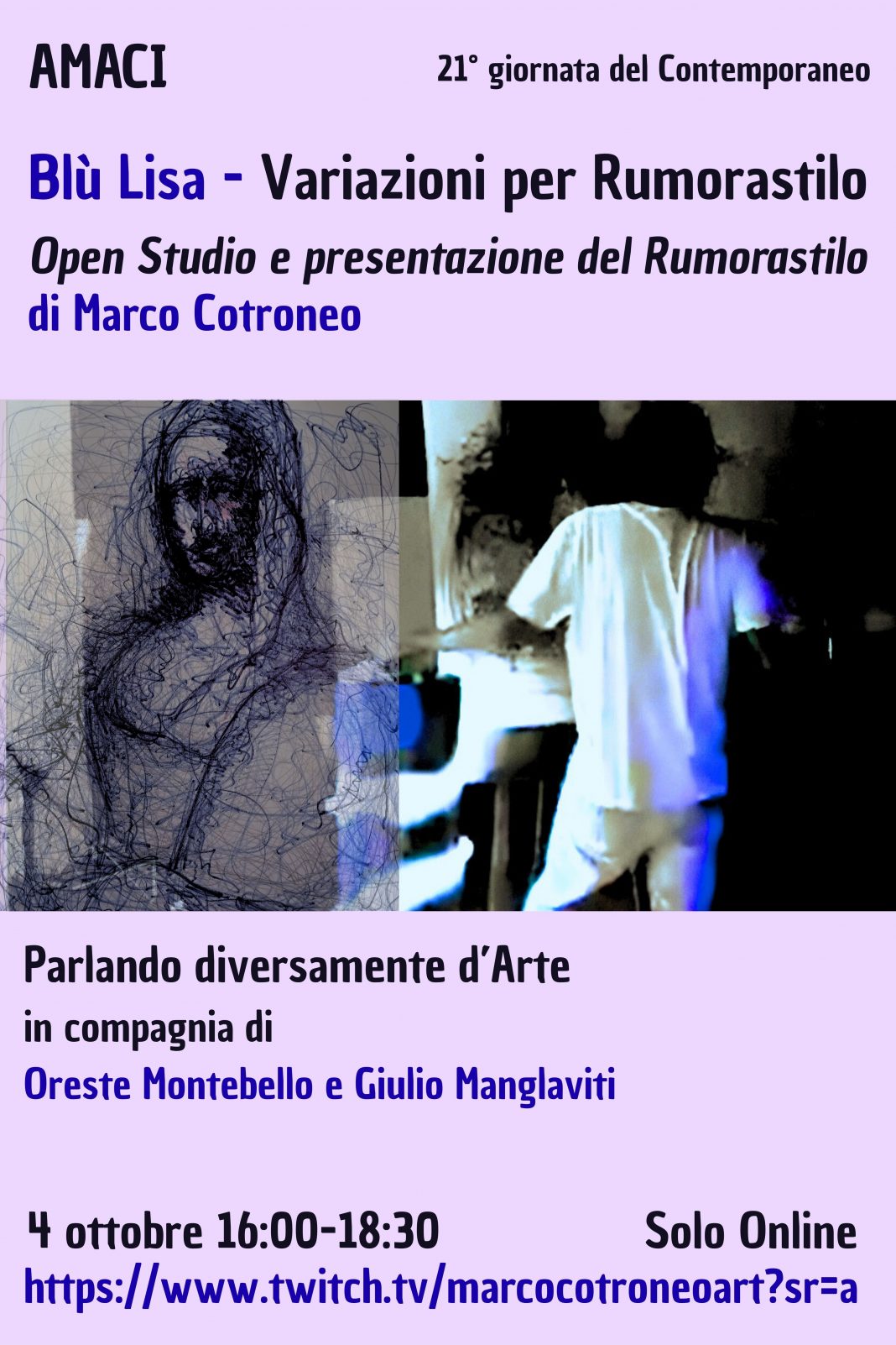 Blù Lisa – Variazioni per Rumorastilo – Open Studio e Presentazione del Rumorastilo di Marco Cotroneohttps://www.exibart.com/repository/media/formidable/11/img/4a6/Open-Studiofine-1068x1602.jpg