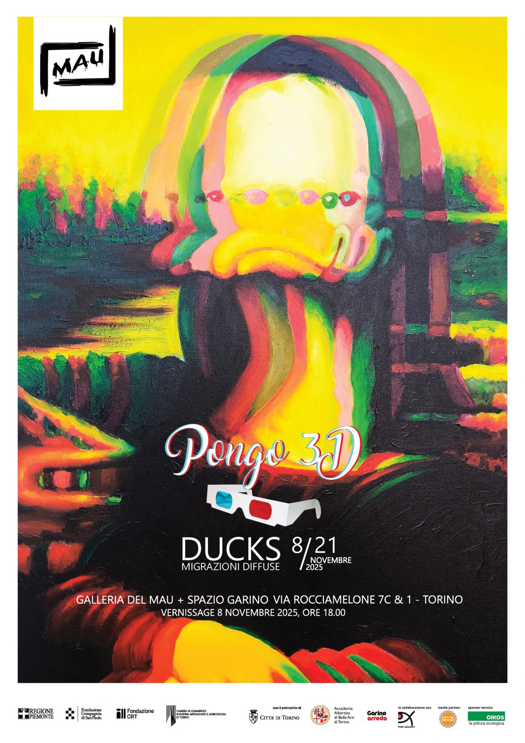 Pongo 3D – Ducks. Migrazioni Diffusehttps://www.exibart.com/repository/media/formidable/11/img/4b8/webpongo-3d-poster-1068x1510.jpg