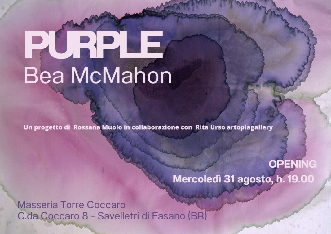 Bea McMahon – Purplehttps://www.exibart.com/repository/media/formidable/11/img/4ce/Purple-invito-opening-1068x758.jpg
