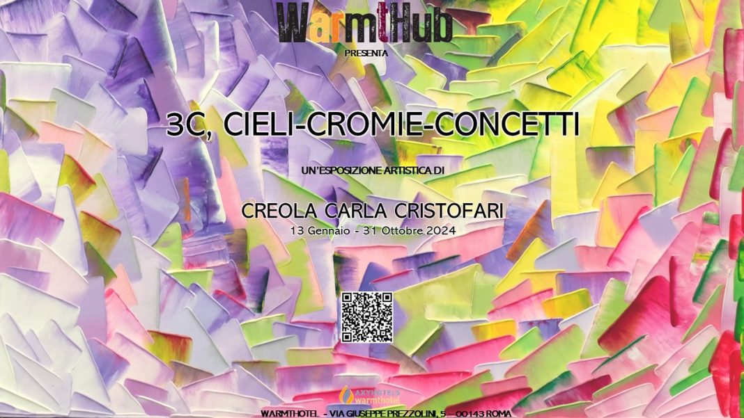 3C, CIELI-CROMIE-CONCETTI: ESPOSIZIONE ARTISTICA D I CREOLA CARLA CRISTOFARIhttps://www.exibart.com/repository/media/formidable/11/img/4e3/Locandina-3C-1068x601.jpg