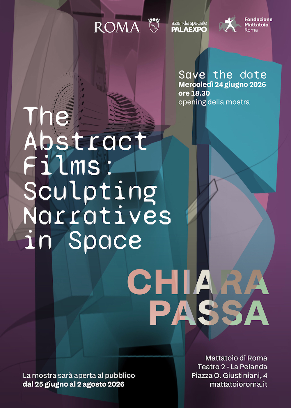 Chiara Passa – The Abstract Films: Sculpting Narratives in Spacehttps://www.exibart.com/repository/media/formidable/11/img/51e/Save-the-date-1000x1400.jpg
