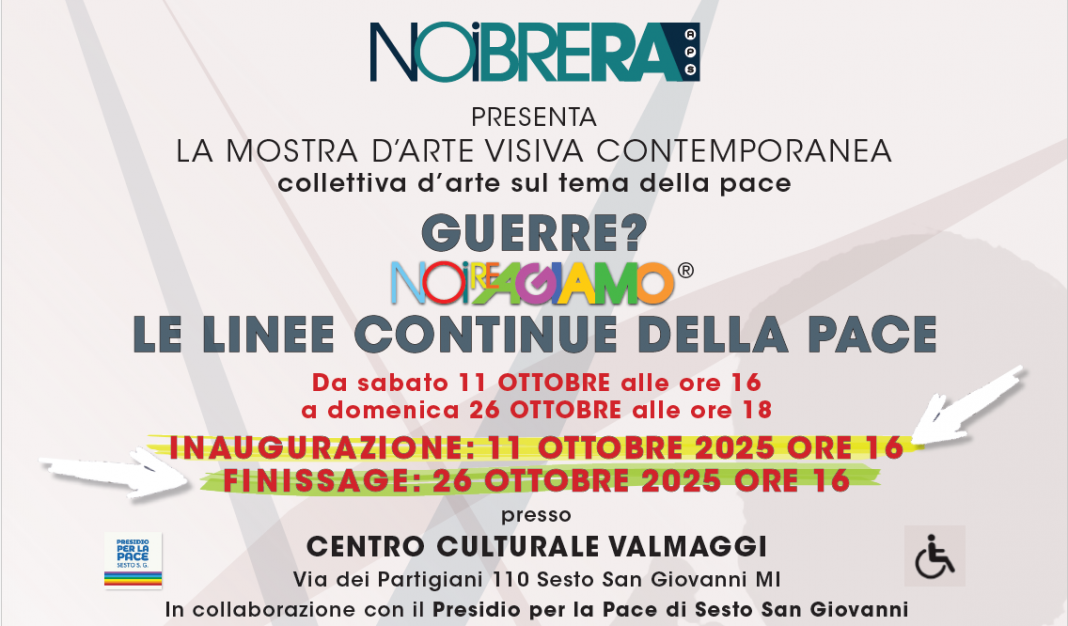 Guerre? Noi reagiamo le linee continue della pacehttps://www.exibart.com/repository/media/formidable/11/img/561/Screenshot-2025-10-05-123555-1068x626.png