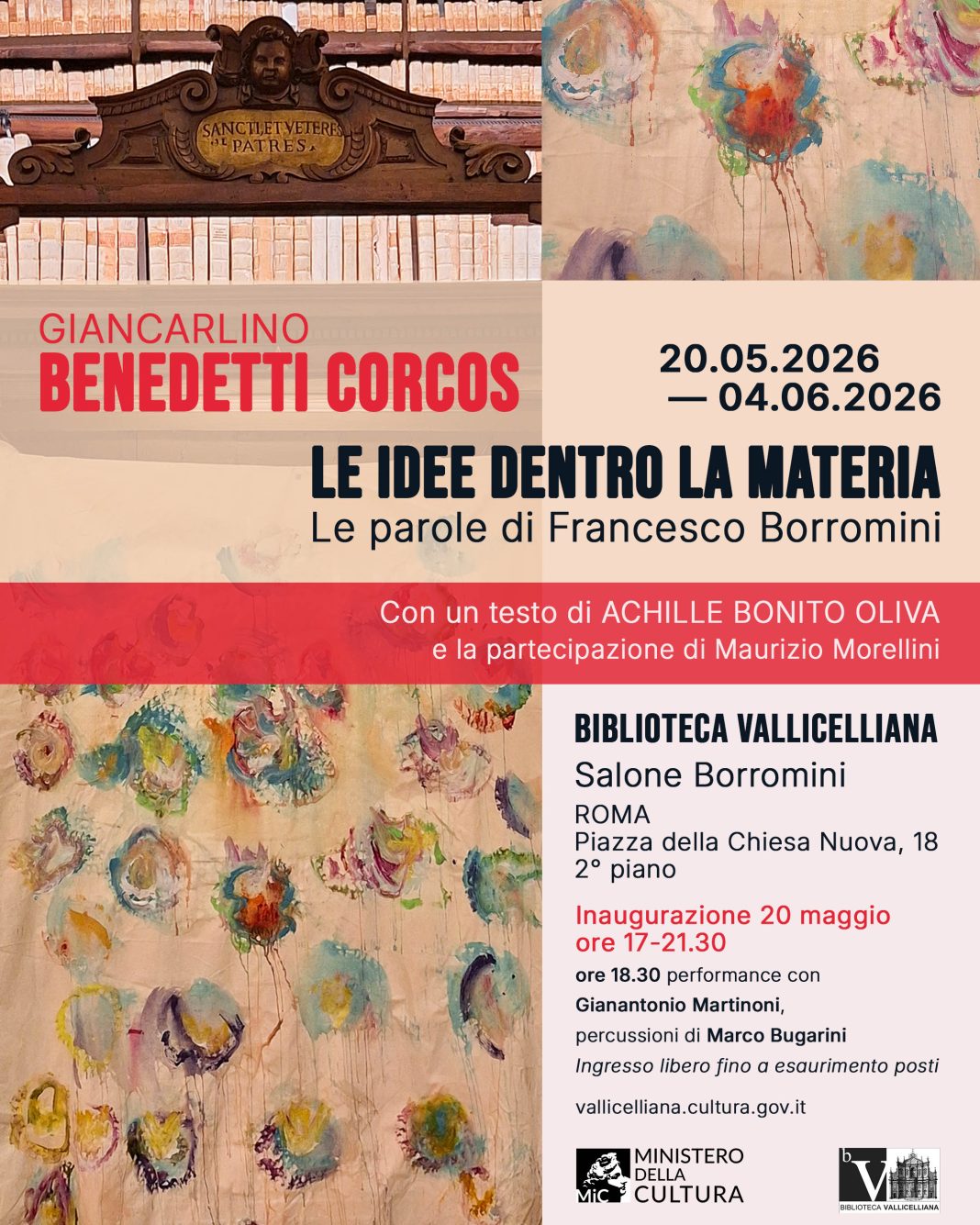 Giancarlino Benedetti Corcos – Le idee dentro la materia. Le parole di Francesco Borrominihttps://www.exibart.com/repository/media/formidable/11/img/5f3/Locandina_mostra_Corcos_2026-1068x1335.jpg