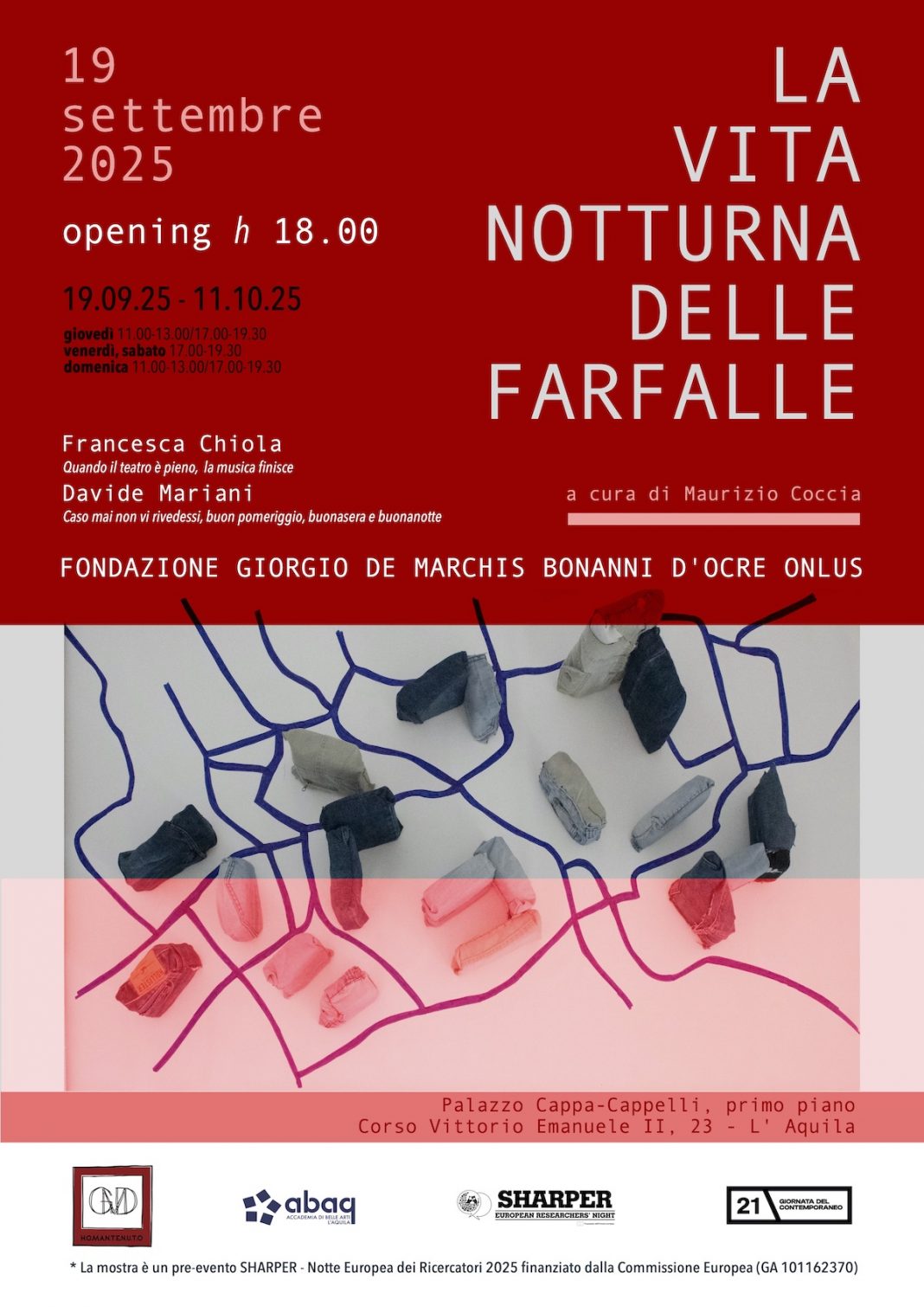 Francesca Chiola / Davide Mariani – La vita notturna delle farfallehttps://www.exibart.com/repository/media/formidable/11/img/658/LocandinaInvito-La-vita-notturna-delle-farfalle-1068x1510.jpg