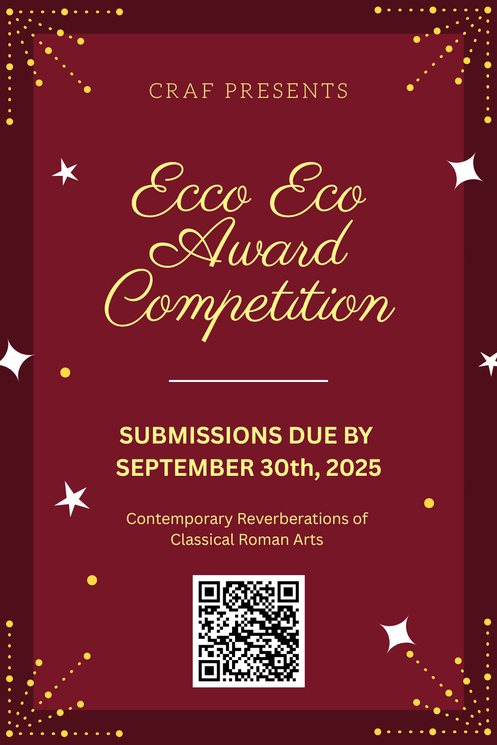 Ecco Echo Award 2025 – By Classical Roman Arts Foundationhttps://www.exibart.com/repository/media/formidable/11/img/674/Ecco-Eco-2025.png