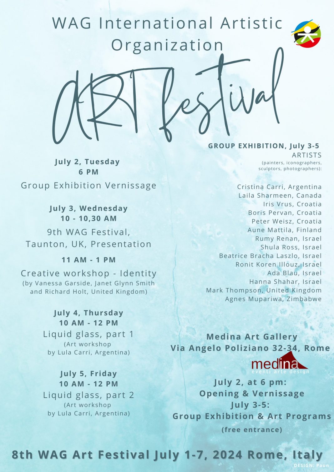 8th WAG Art Festival – Rome | Italy | 2024https://www.exibart.com/repository/media/formidable/11/img/679/8th-WAG-Festival-Rome-Italy-2024-jpg-1068x1511.jpg