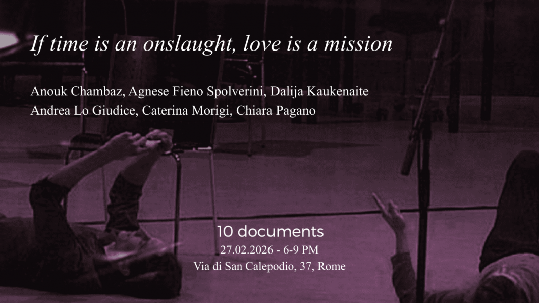 If time is an onslaught, love is a missionhttps://www.exibart.com/repository/media/formidable/11/img/67d/If-time-is-an-onslaught-love-is-a-mission-1068x600.png