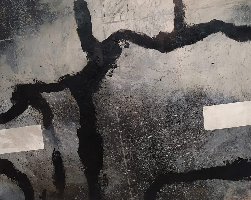 Malû Cortesi – Diario dell’asfaltohttps://www.exibart.com/repository/media/formidable/11/img/6ab/Dopo-Bratislava-100x140cm-tecnica-mista-tempera-e-catrame-su-carta-1068x853.jpg