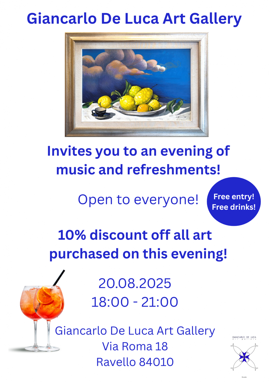 Aperitivo e musica, serata in galleria, opere scontate del 10%https://www.exibart.com/repository/media/formidable/11/img/6fe/flyer-with-sticker-1068x1511.png