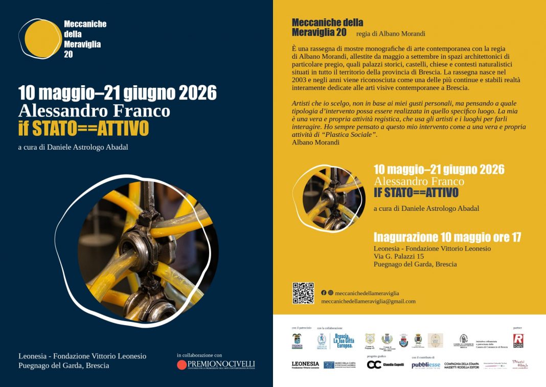 Alessandro Franco – if Stato == Attivohttps://www.exibart.com/repository/media/formidable/11/img/752/Invito-mostra-if-STATO-ATTIVO-di-Alessandro-Franco-Meccaniche-della-Meraviglia-20-1068x758.jpeg