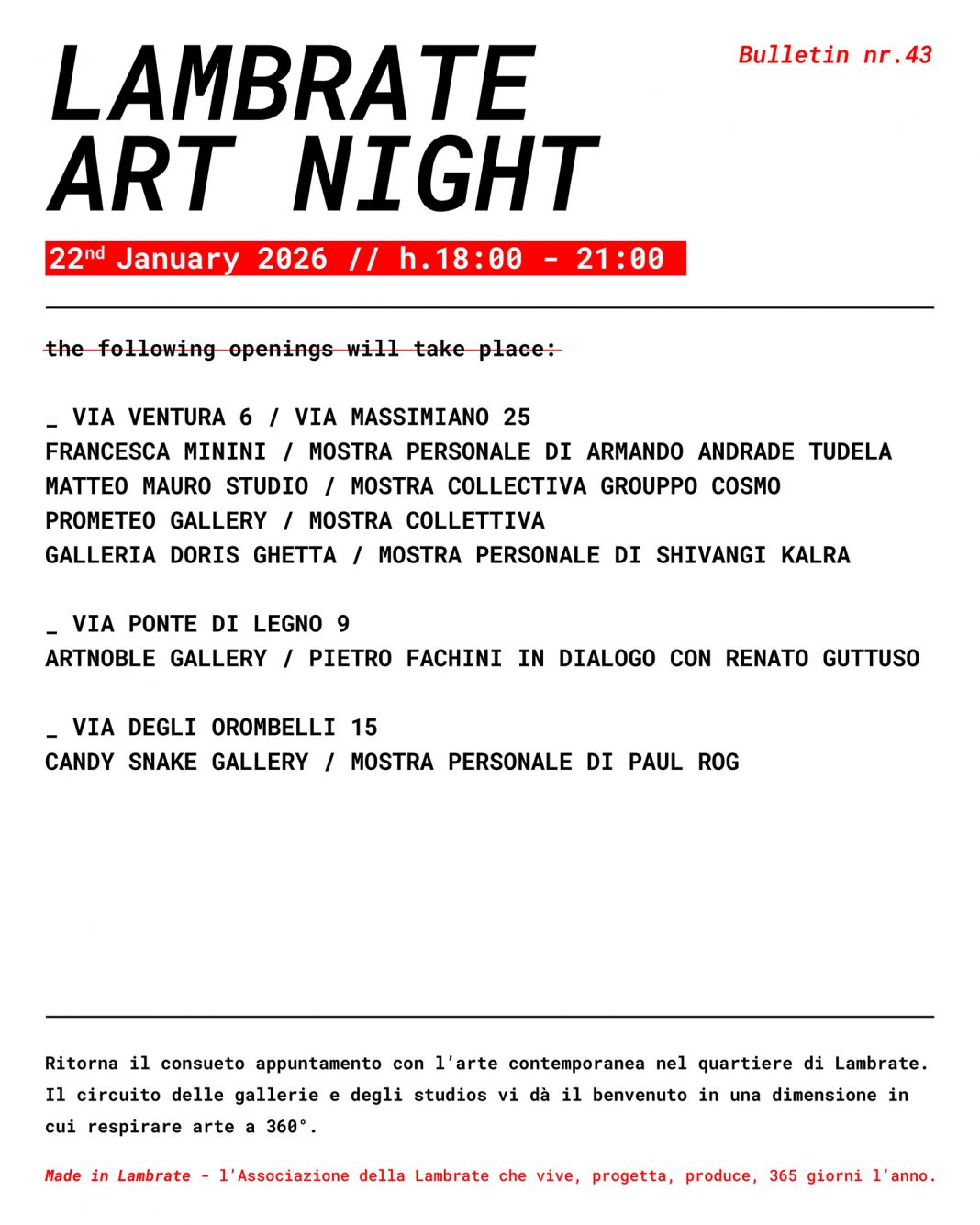 Lambrate Art Night – Bulletin Nr.43https://www.exibart.com/repository/media/formidable/11/img/7ce/Matteo-Mauro-Studio-LambrateArtNight-BulletinNr43-1-1068x1335.jpg