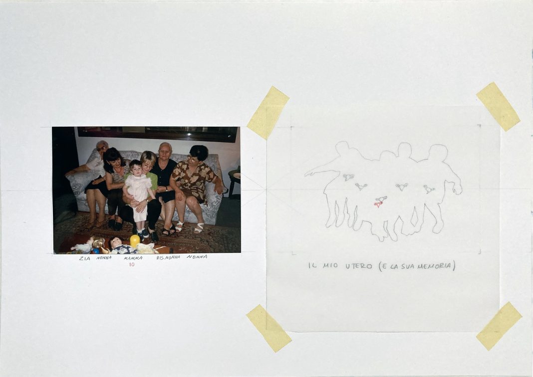 Chiara Ventura – Ti lascio quihttps://www.exibart.com/repository/media/formidable/11/img/8a7/Chiara-Ventura-La-macchia-mix-media-su-carta-297-x-42-cm-2025-1068x756.jpeg