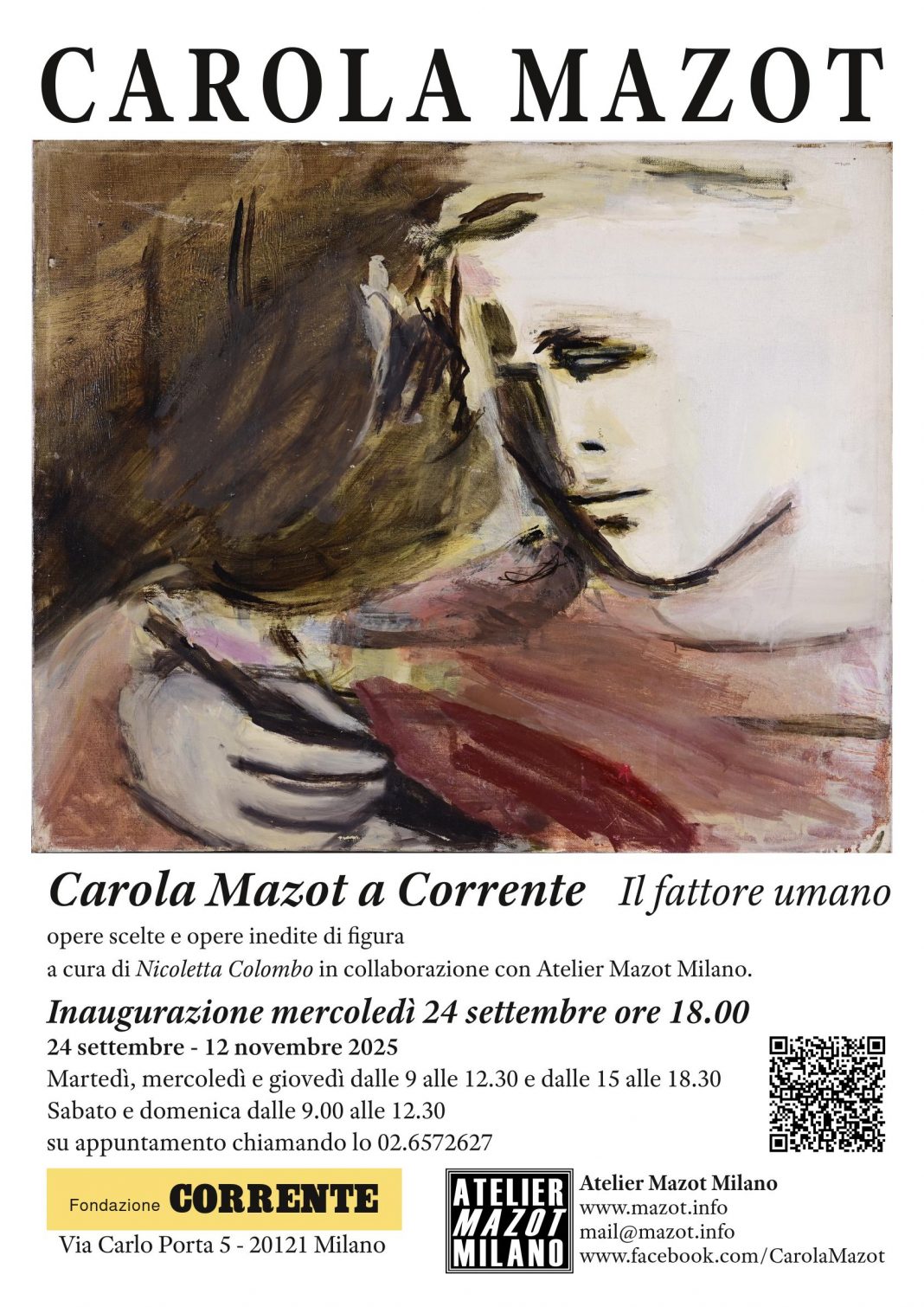 Carola Mazot a Corrente Il fattore umanohttps://www.exibart.com/repository/media/formidable/11/img/8e5/Locandina-Carola-Mazot-a-Corrente-1068x1510.jpg
