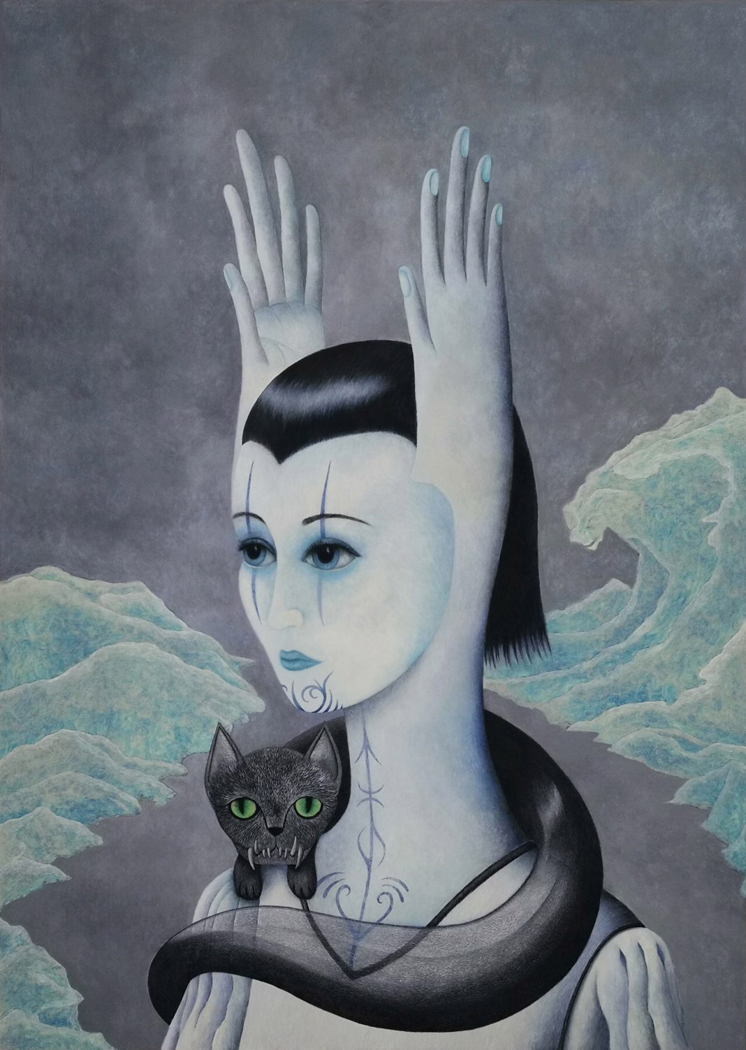 Felix Dario Ruggeri / Simona Ruggeri – 5Exhibitionshttps://www.exibart.com/repository/media/formidable/11/img/8f7/Simona-Ruggeri-Maiden-with-Black-Cat-1068x1503.jpg