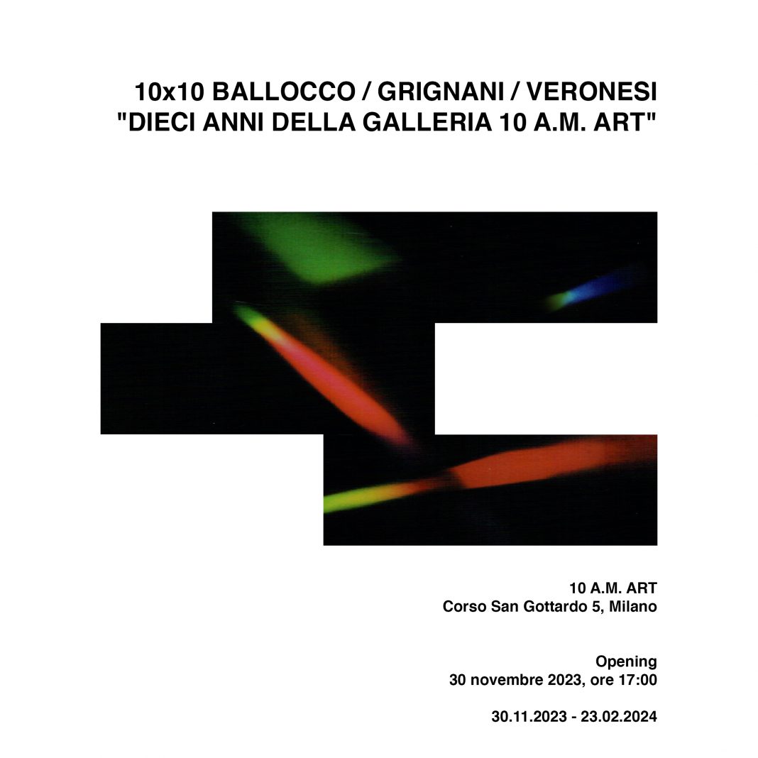 10×10 Ballocco / Grignani / Veronesi. Dieci anni della galleria 10 A.M. ARThttps://www.exibart.com/repository/media/formidable/11/img/a09/10-A.M.-ART-1068x1068.jpg