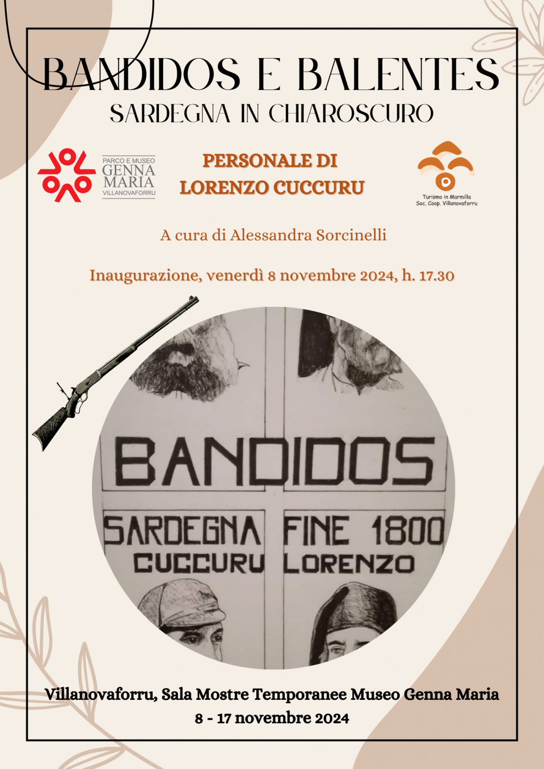 BANDIDOS EBALENTES. SARDEGNA IN CHIAROSCUROhttps://www.exibart.com/repository/media/formidable/11/img/a21/locandina-mostra-lorenzo-cuccuru-bandidos-e-balentes-1068x1511.png