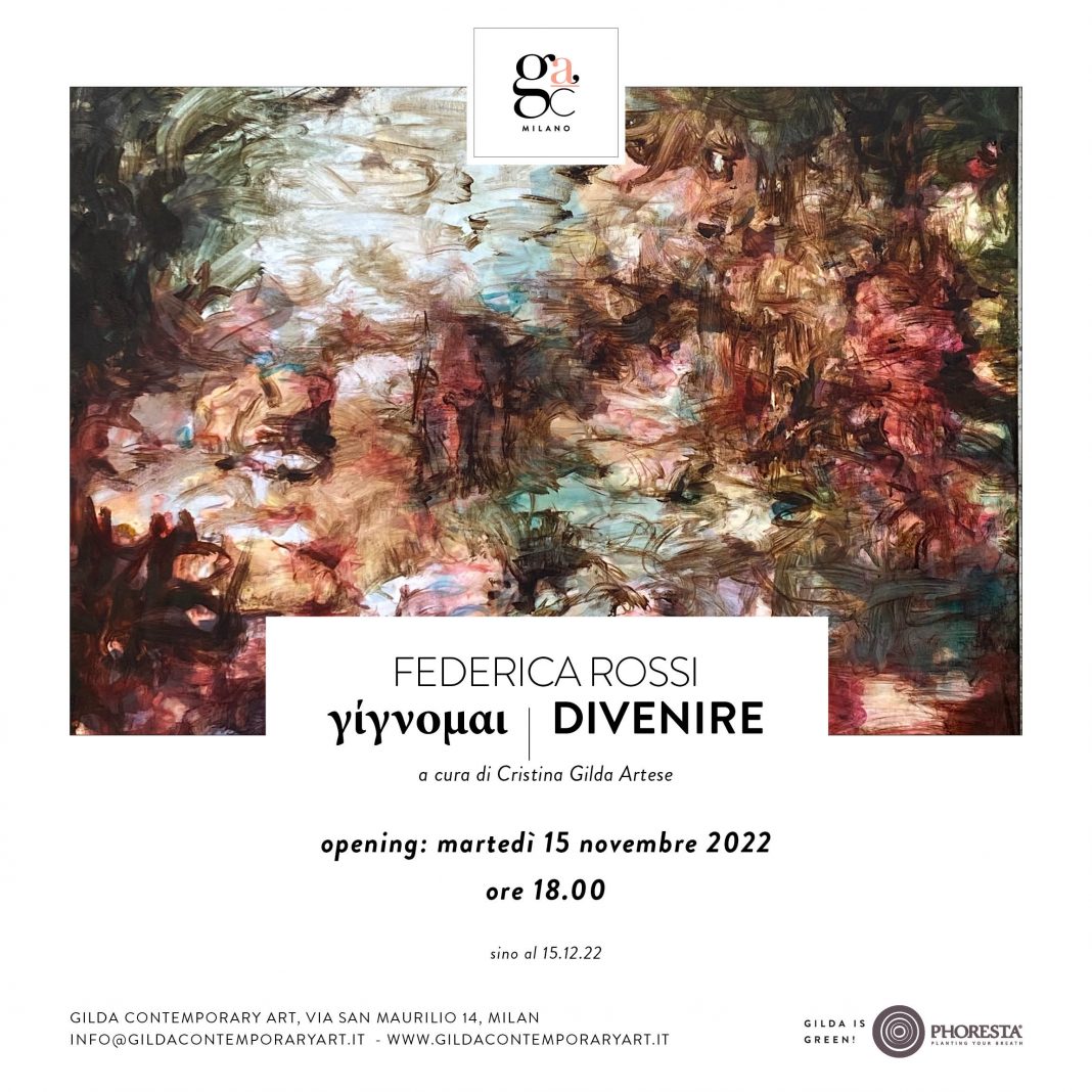γίγνομαι  | Divenire – Federica Rossihttps://www.exibart.com/repository/media/formidable/11/img/a42/invito_divenire-1068x1068.jpg