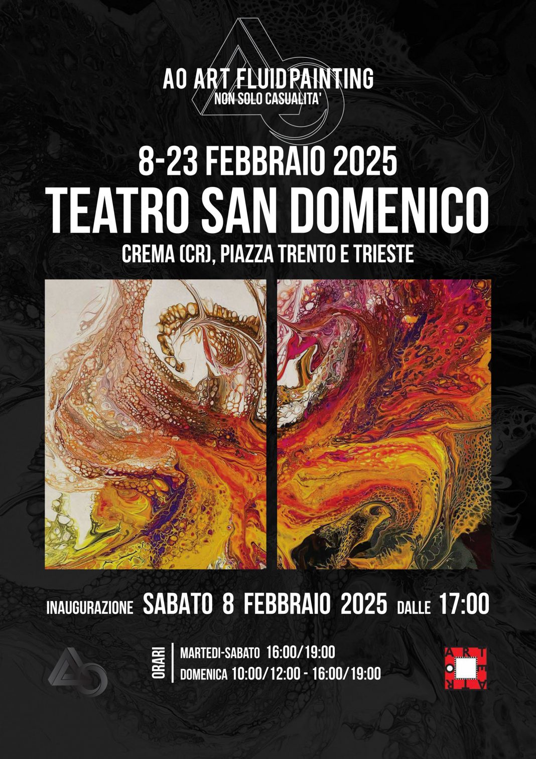 AOart Fluid Painting – Non solo casualitàhttps://www.exibart.com/repository/media/formidable/11/img/a64/locandina-aoart-1068x1510.jpg