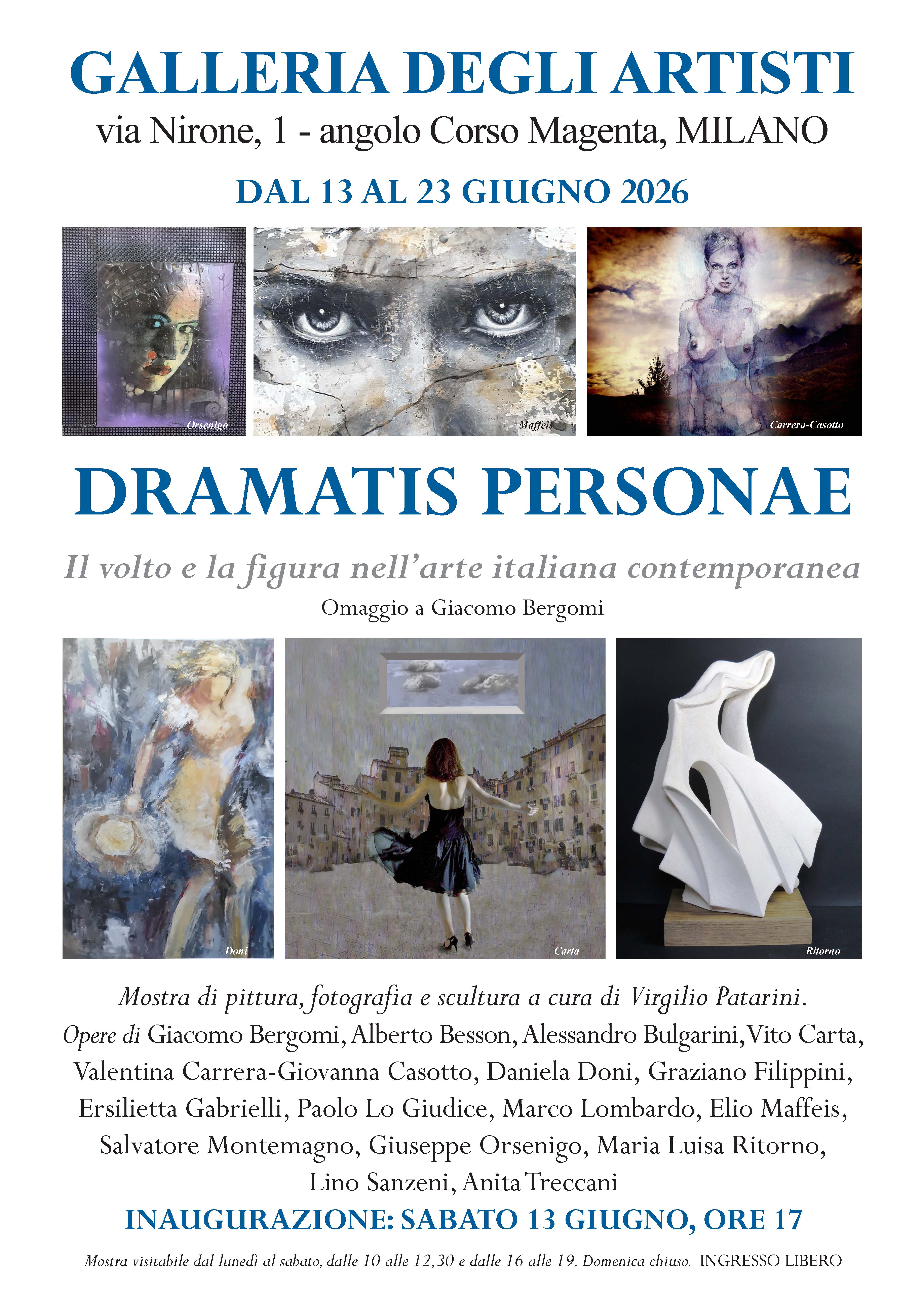 Dramatis Personae 2026. Il volto e la figura