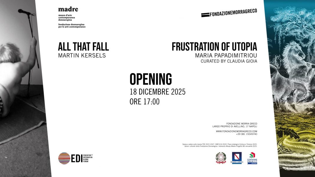 Martin Kersels – All That Fall / Maria Papadimitriou – Frustration of Utopiahttps://www.exibart.com/repository/media/formidable/11/img/b5e/5bc9942e-00b7-43df-b6b3-46f87c8ac08a-1068x601.jpg