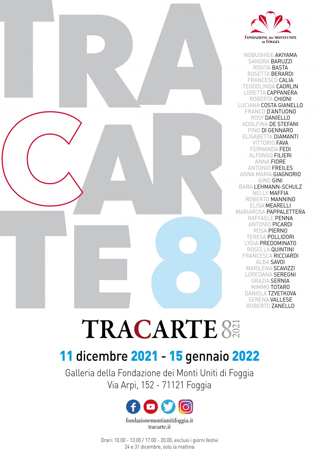 TraCarte. VIII edizionehttps://www.exibart.com/repository/media/formidable/11/img/b5f/Fondazione-TraCarte-8-locandina-1068x1526.jpg