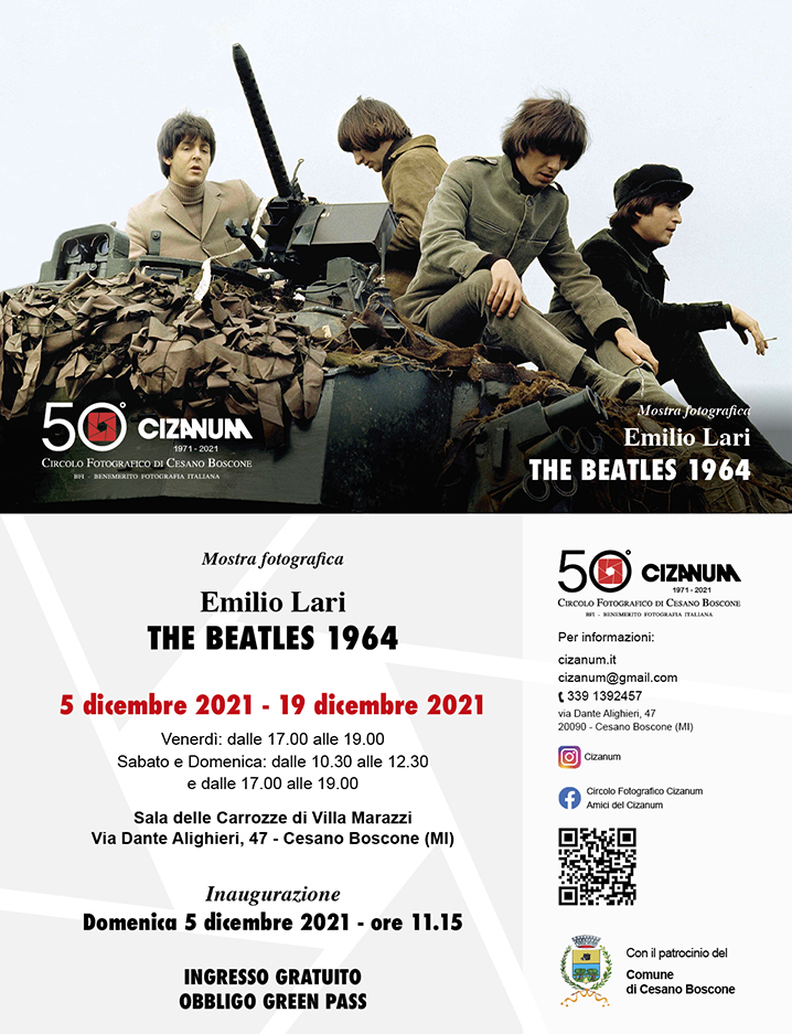 Emilio Lari – The Beatles 1964https://www.exibart.com/repository/media/formidable/11/img/b87/Lari-Emilio-cartolina-intera-bassa-120-dpi.jpg