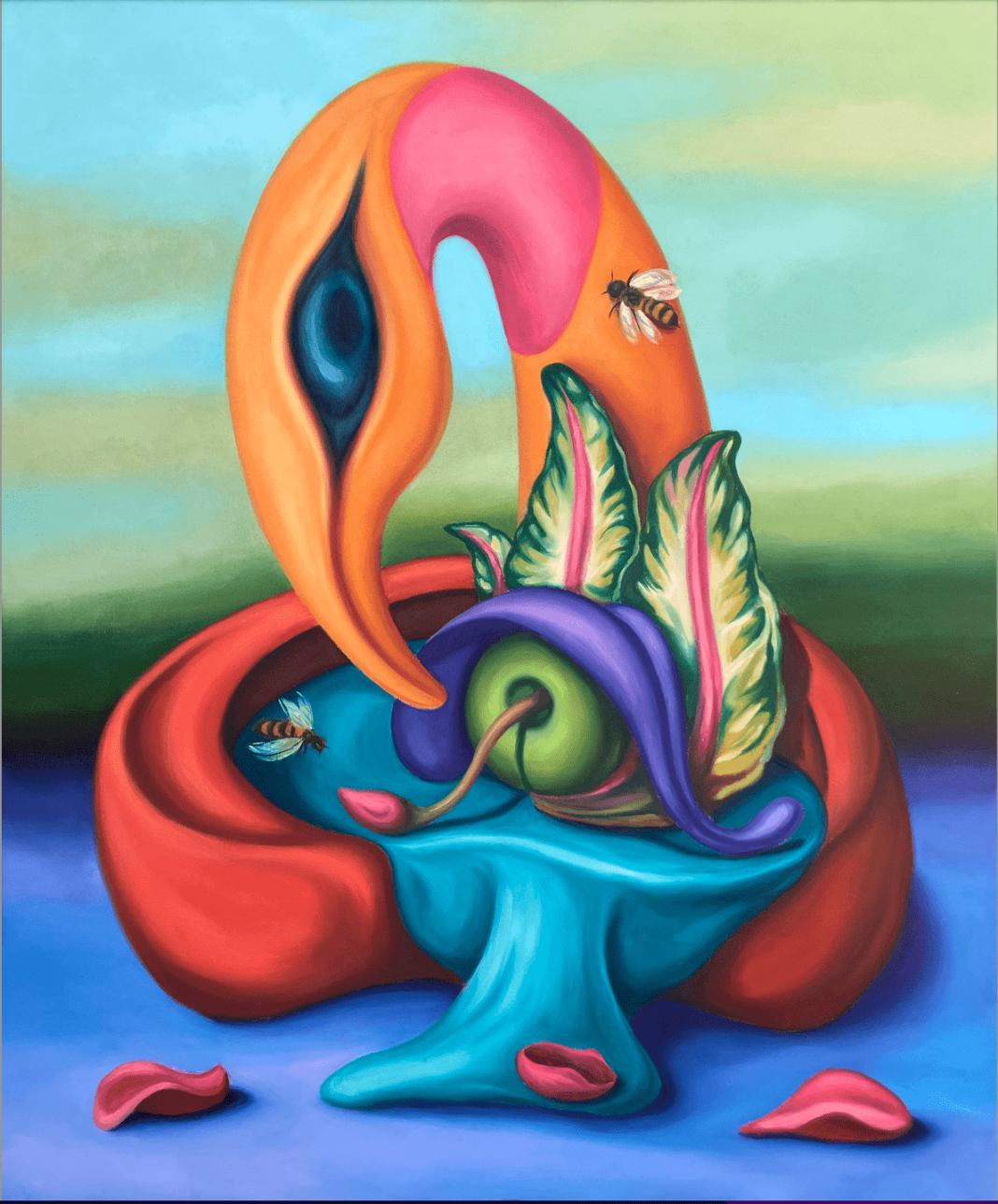 yourself in my shoeshttps://www.exibart.com/repository/media/formidable/11/img/bfd/Kora-Moya-Rojo-Tu-Perfume-Rosa-Ave-Suntuosa-2022-oil-and-acrylic-on-canvas-120-x-100--1068x1289.png